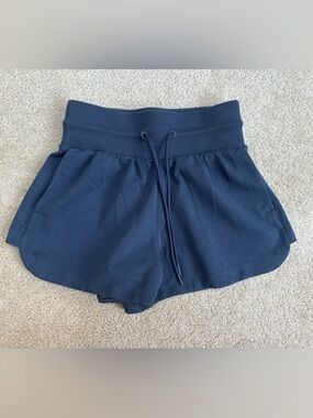 Women's Sz XS Old Navy High-Waist Grayish Blue Drawstring Active Wear Shorts